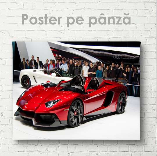 Poster - Red Lamborghini, 45 x 30 см, Canvas on frame