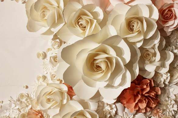 3Д Фотообои - Бежевые розы