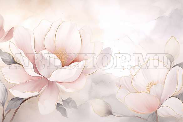 Modular picture, Delicate pink flower, 108 х 60