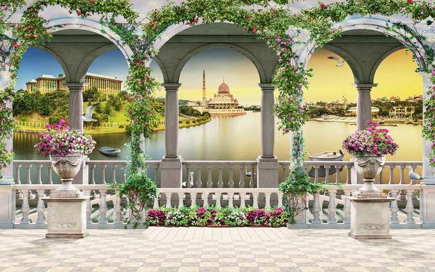 Wall Mural - City by the river