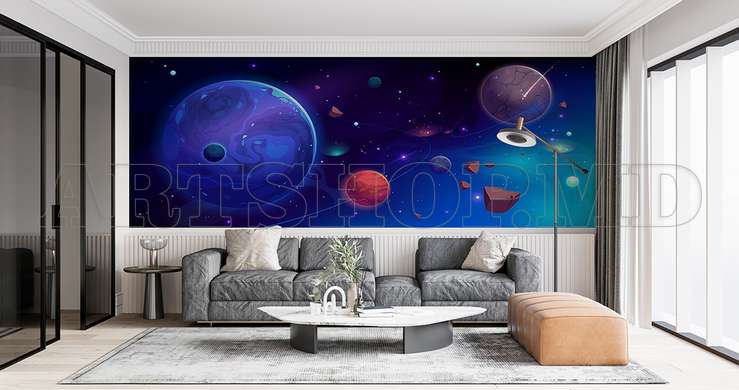 Wall mural - Planets in outer space