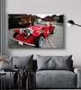 Постер - Красная Ретро машина, 45 x 30 см, Холст на подрамнике