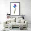 Poster - Iris flower in watercolor style, 30 x 60 см, Canvas on frame, Minimalism