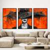 Poster - Lady with a hat, 60 x 90 см, Framed poster on glass, Sets