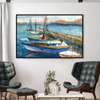 Poster - Pier with yachts, 90 x 60 см, Framed poster, Marine Theme