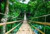 Ширма - Деревянный мост вдоль зеленого леса, 3
