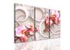Tablou Pe Panza Multicanvas, Orhidee roz pe un fundal 3D., 70 x 50