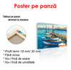 Poster - Pier with yachts, 90 x 60 см, Framed poster, Marine Theme