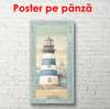 Poster - Farul albastru, 50 x 150 см, Poster înrămat, Provence