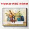 Постер - Натюрморт на полке, 90 x 60 см, Постер в раме, Прованс