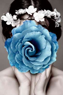 Framed Painting - Blue rose, 50 x 75 см
