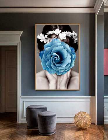 Tableau rose bleue