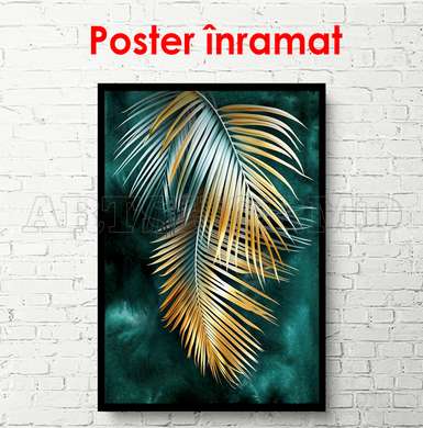 Poster - Aur și plante 2, 60 x 90 см, Poster înrămat, Glamour