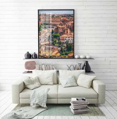 Постер - Итальянские пейзажи, 30 x 45 см, Холст на подрамнике, Города и Карты