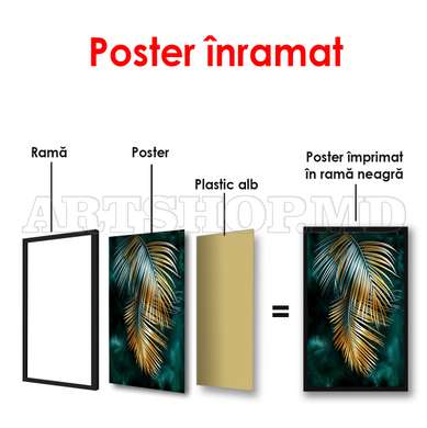 Poster - Aur și plante 2, 60 x 90 см, Poster înrămat, Glamour