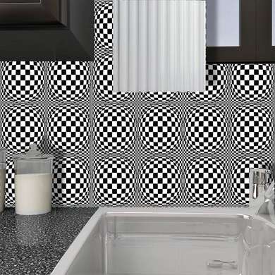 Ceramic tiles with an abstract pattern
