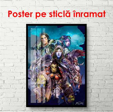 Poster - Eroi fantastici dintr-un univers diferit, 30 x 45 см, Panza pe cadru, Pentru Copii