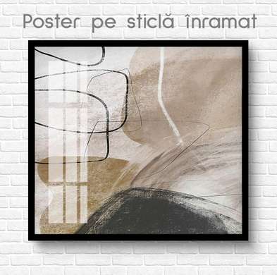 Постер - Современная абстракция, 40 x 40 см, Холст на подрамнике, Абстракция