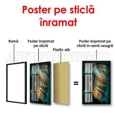 Poster - Aur și plante 2, 60 x 90 см, Poster înrămat, Glamour