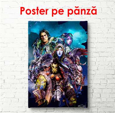 Poster - Eroi fantastici dintr-un univers diferit, 30 x 45 см, Panza pe cadru, Pentru Copii