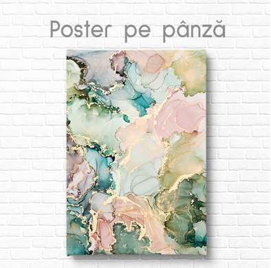 Poster - Indigo Arta Fluida, 30 x 45 см, Panza pe cadru