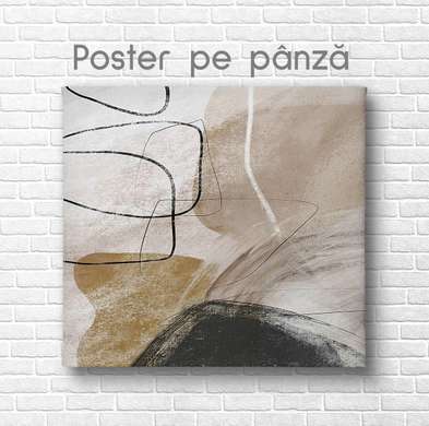 Постер - Современная абстракция, 40 x 40 см, Холст на подрамнике, Абстракция