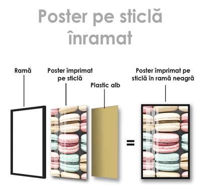 Poster - Macarons, 30 x 45 см, Panza pe cadru