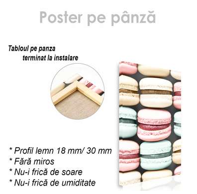 Poster - Macarons, 30 x 45 см, Panza pe cadru