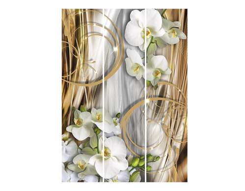 Screen - Orchid on a brown background., 7