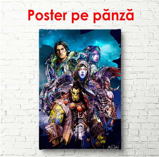 Poster - Eroi fantastici dintr-un univers diferit, 30 x 45 см, Panza pe cadru