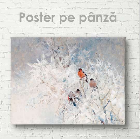 Poster - Păsărele, 45 x 30 см, Panza pe cadru, Pictura