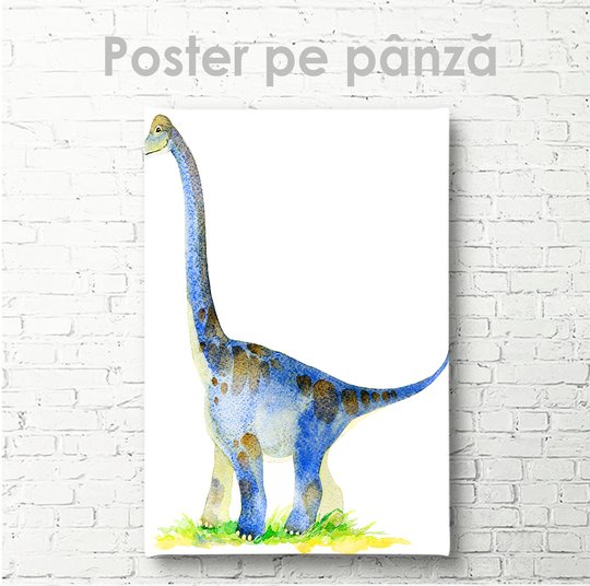Poster, Dinozaur în acuarelă 1, 30 x 45 см, Panza pe cadru