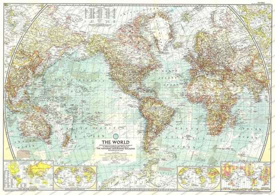 Фотообои - Физическая карта мира