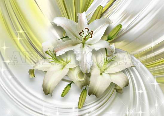 Wall Mural - White lilies