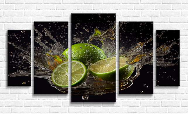 Modular picture, Lime, 108 х 60