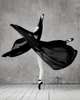 Постер - Девушка танцует, 30 x 45 см, Холст на подрамнике, Черно Белые