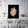 Poster - Inimă abstractă pe fundalul negru, 60 x 90 см, Poster înrămat, Glamour