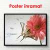 Poster - Red poppies on a gray background, 90 x 60 см, Framed poster, Flowers
