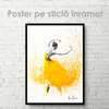 Poster - Ballerina, 60 x 90 см, Framed poster on glass, Abstract