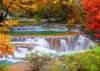 Wall Mural - Charming cascade on the background of the forest