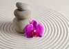 Фотообои - Круги на песке и фиолетовая орхидея
