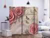 Screen - Pink roses on a beige background., 7