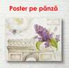 Poster - Liliacul lila pe fundalul arcului, 90 x 60 см, Poster înrămat, Provence