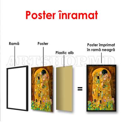 Poster - Sărutul, 60 x 90 см, Poster înrămat, Glamour