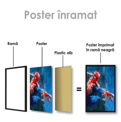 Poster - Omul Paianjen, 60 x 90 см, Poster inramat pe sticla