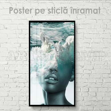 Poster - Elementul apei, 30 x 60 см, Panza pe cadru, Glamour