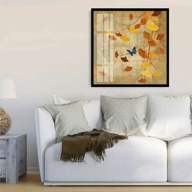 Постер - Осенний натюрморт, 100 x 100 см, Постер в раме, Прованс