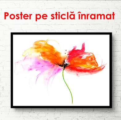 Постер - Яркий абстрактный цветок, 90 x 60 см, Постер в раме, Минимализм