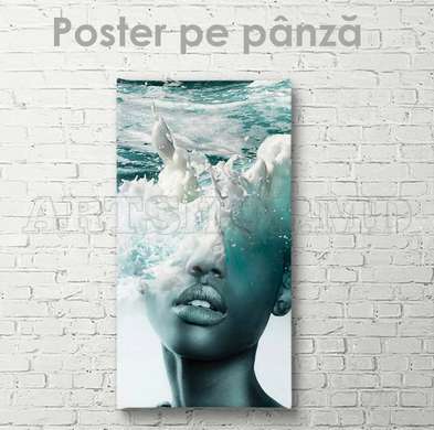 Poster - Elementul apei, 30 x 60 см, Panza pe cadru, Glamour
