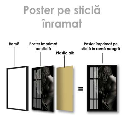 Poster - Siluet, 30 x 45 см, Panza pe cadru, Nude